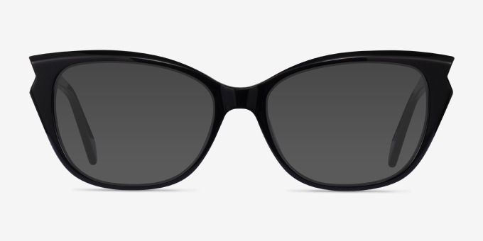 Maple Black AcetateEyeglass Frames from EyeBuyDirect, with Tinted Lenses