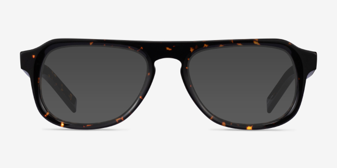 Hackney Tortoise AcetateEyeglass Frames from EyeBuyDirect, with Tinted Lenses