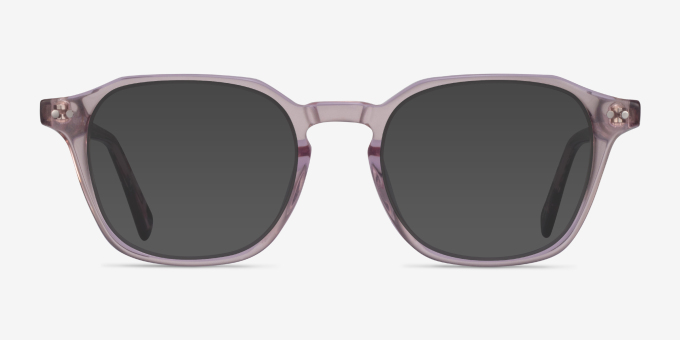 Hopkins Clear Pink Floral AcetateEyeglass Frames from EyeBuyDirect, with Tinted Lenses