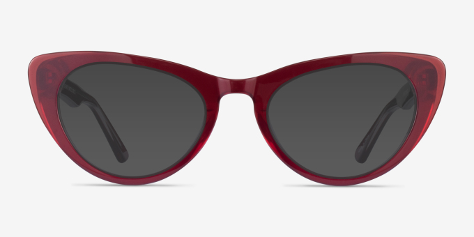 Legato Burgundy AcetateEyeglass Frames from EyeBuyDirect, with Tinted Lenses