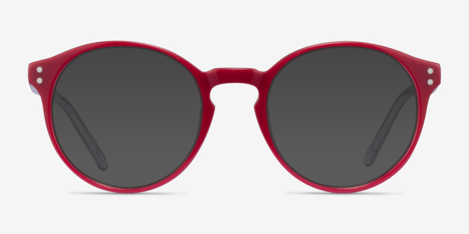 Enjoy Burgundy AcetateEyeglass Frames from EyeBuyDirect, with Tinted Lenses