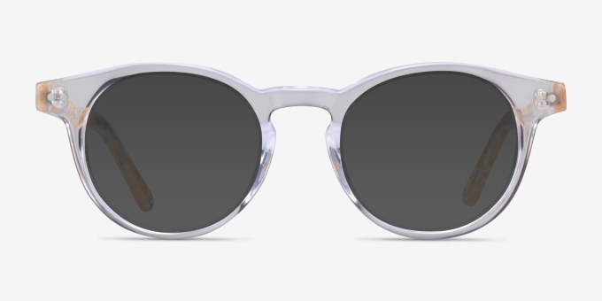 Luminary Clear Yellow AcetateEyeglass Frames from EyeBuyDirect, with Tinted Lenses
