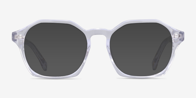 Famous Clear Gold AcetateEyeglass Frames from EyeBuyDirect, with Tinted Lenses