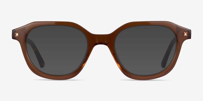 Knowledge Clear Brown Tortoise AcetateEyeglass Frames from EyeBuyDirect, with Tinted Lenses