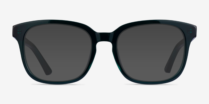 Zesty Dark Green AcetateEyeglass Frames from EyeBuyDirect, with Tinted Lenses