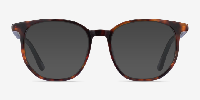 Observation Tortoise Dark Green AcetateEyeglass Frames from EyeBuyDirect, with Tinted Lenses