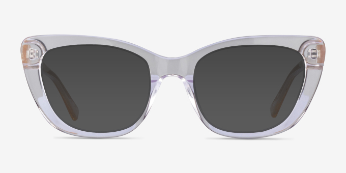 Jubilate Clear Yellow AcetateEyeglass Frames from EyeBuyDirect, with Tinted Lenses