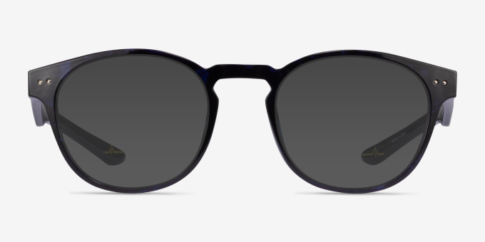 Trinity Blue Tortoise PlasticEyeglass Frames from EyeBuyDirect, with Tinted Lenses