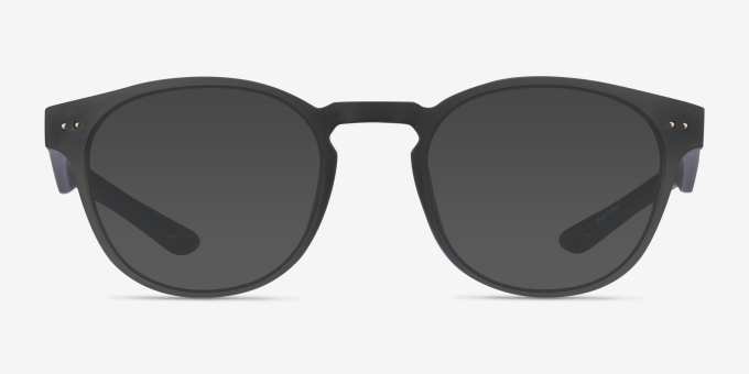 Trinity Matte Olive PlasticEyeglass Frames from EyeBuyDirect, with Tinted Lenses
