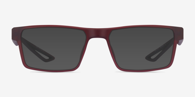 Icarus Matte Red PlasticEyeglass Frames from EyeBuyDirect, with Tinted Lenses