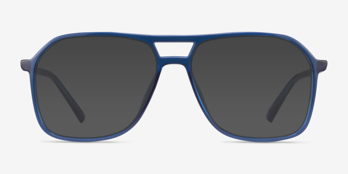 Encode Clear Navy PlasticEyeglass Frames from EyeBuyDirect, with Tinted Lenses