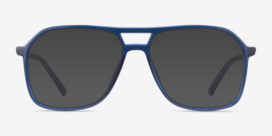 Encode Aviator Clear Navy Glasses for Men | Eyebuydirect