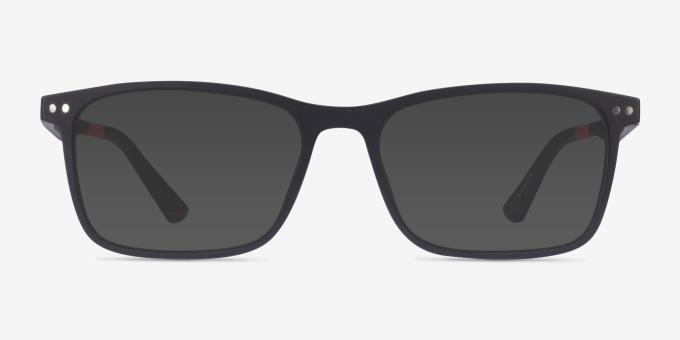 Platform Matte Black PlasticEyeglass Frames from EyeBuyDirect, with Tinted Lenses
