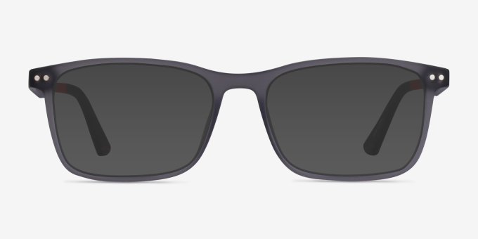 Platform Gray PlasticEyeglass Frames from EyeBuyDirect, with Tinted Lenses