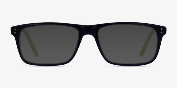 Maestro Navy Yellow AcetateEyeglass Frames from EyeBuyDirect, with Tinted Lenses