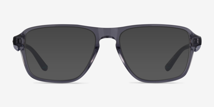 Euclid Clear Gray PlasticEyeglass Frames from EyeBuyDirect, with Tinted Lenses