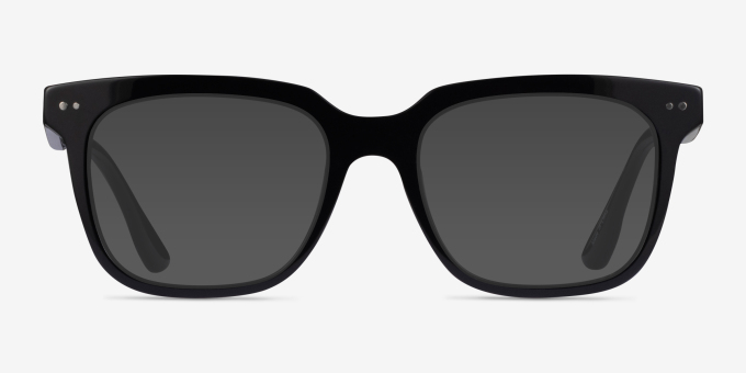 Ursus Noir AcétateMontures de lunettes de vue d'EyeBuyDirect, Avec des Verres Teintés