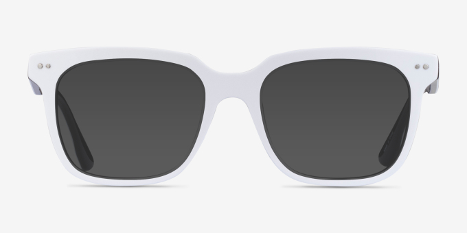 Ursus White Black AcetateEyeglass Frames from EyeBuyDirect, with Tinted Lenses