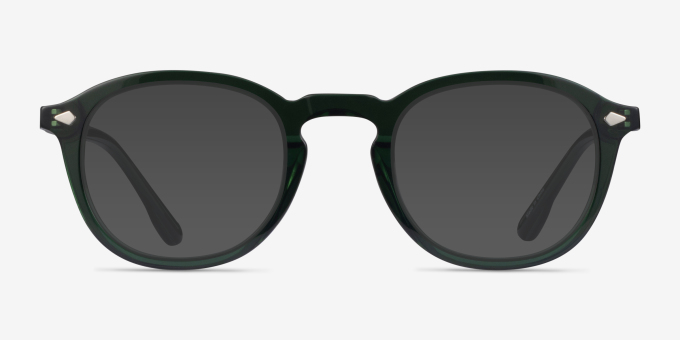 Cylinder Clear Green AcetateEyeglass Frames from EyeBuyDirect, with Tinted Lenses