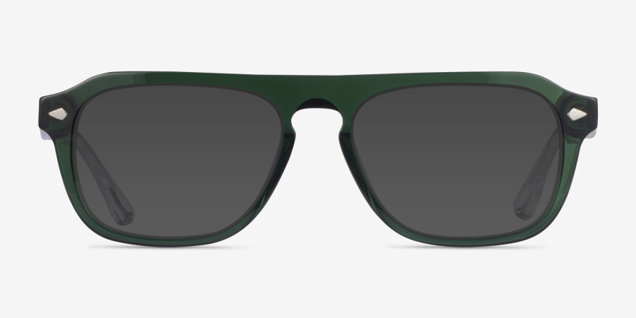 Cedar Aviator Clear Green Full Rim Eyeglasses | Eyebuydirect