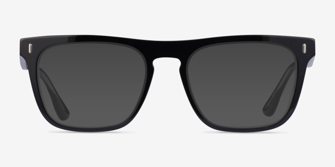 Canteen Black Clear AcetateEyeglass Frames from EyeBuyDirect, with Tinted Lenses