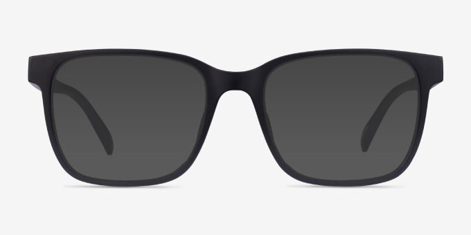 Alder Matte Black PlasticEyeglass Frames from EyeBuyDirect, with Tinted Lenses