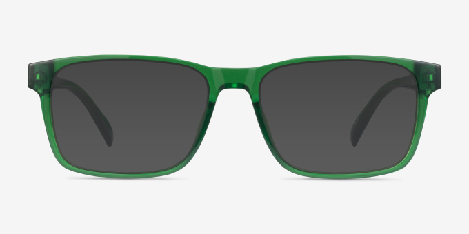 Beech Clear Green PlasticEyeglass Frames from EyeBuyDirect, with Tinted Lenses