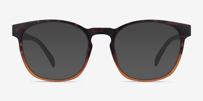 Oakwood Matte Tortoise Brown PlasticEyeglass Frames from EyeBuyDirect, with Tinted Lenses