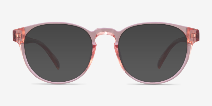 Hawthorne Clear Nude PlasticEyeglass Frames from EyeBuyDirect, with Tinted Lenses