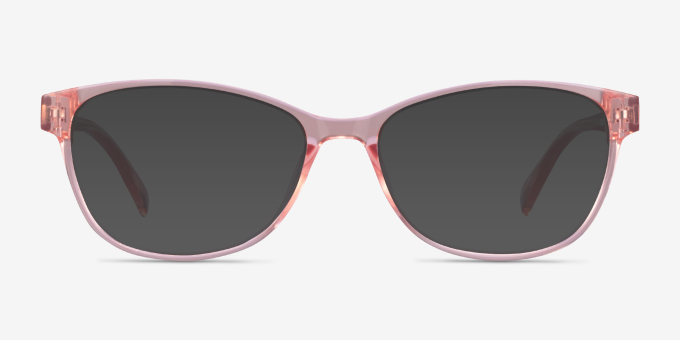 Juniper Clear Nude PlasticEyeglass Frames from EyeBuyDirect, with Tinted Lenses
