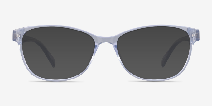 Juniper Clear PlasticEyeglass Frames from EyeBuyDirect, with Tinted Lenses