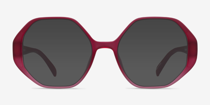 Cypress Matte Red PlasticEyeglass Frames from EyeBuyDirect, with Tinted Lenses