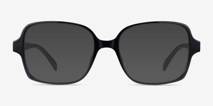 Poplar Black PlasticEyeglass Frames from EyeBuyDirect, with Tinted Lenses