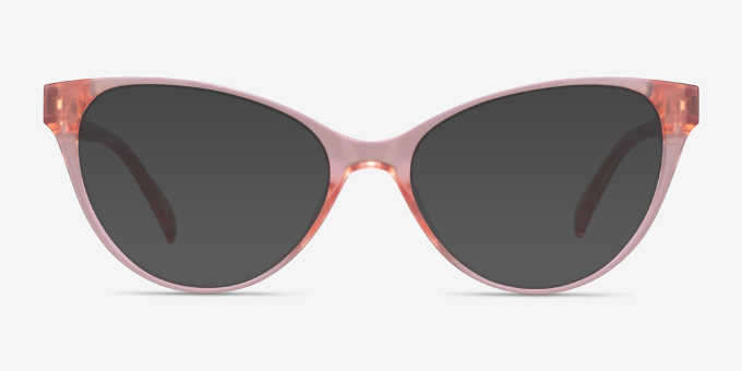 Lantana Clear Nude PlasticEyeglass Frames from EyeBuyDirect, with Tinted Lenses
