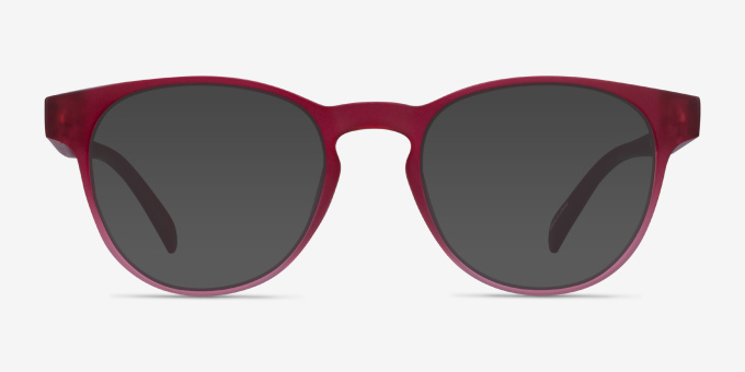Osier Matte Red PlasticEyeglass Frames from EyeBuyDirect, with Tinted Lenses