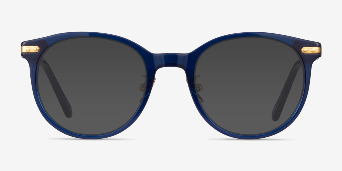 Dotti Blue Gold AcétateMontures de lunettes de vue d'EyeBuyDirect, Avec des Verres Teintés