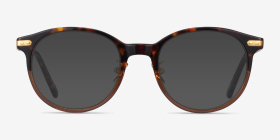 Dotti Tortoise Gold Acétate Montures de lunettes de vue d'EyeBuyDirect, with Tinted Lenses