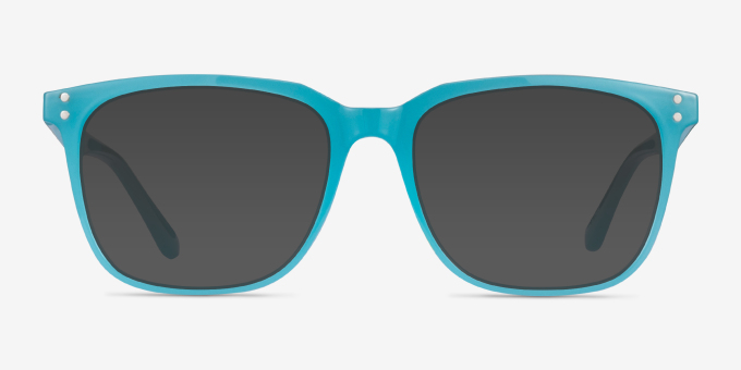 Lunar Gaze Blue PlasticEyeglass Frames from EyeBuyDirect, with Tinted Lenses