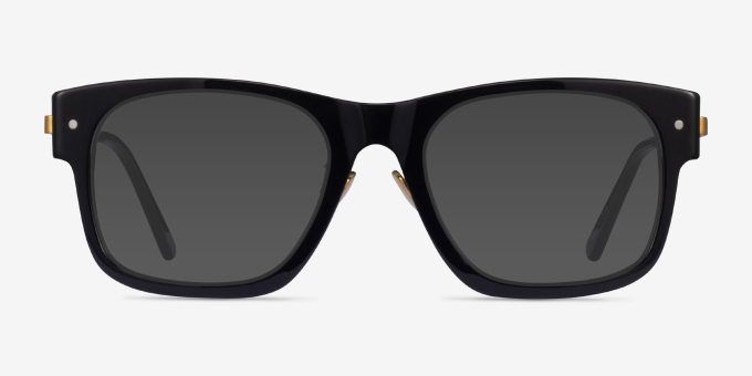 Carlyle Black Gold AcetateEyeglass Frames from EyeBuyDirect, with Tinted Lenses
