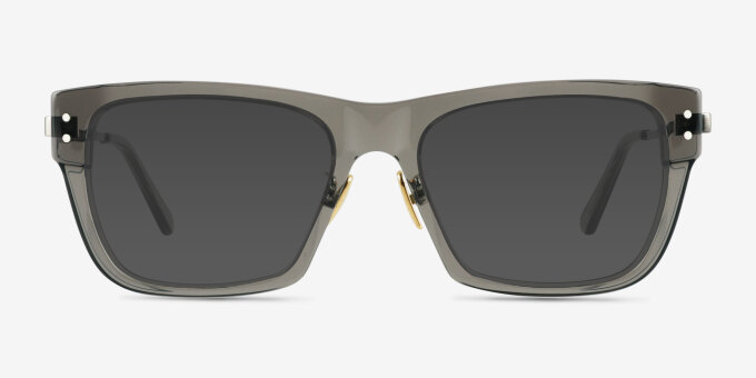 Crosby Clear Gray Gunmetal AcetateEyeglass Frames from EyeBuyDirect, with Tinted Lenses