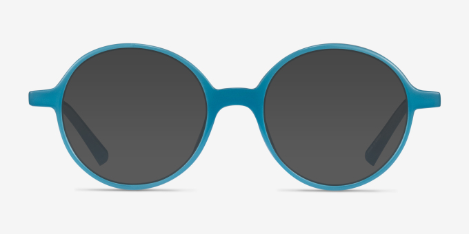 Supermoon Teal PlasticEyeglass Frames from EyeBuyDirect, with Tinted Lenses