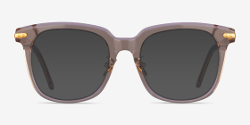 Hadley Champagne Gold Acétate Montures de lunettes de vue d'EyeBuyDirect, with Tinted Lenses