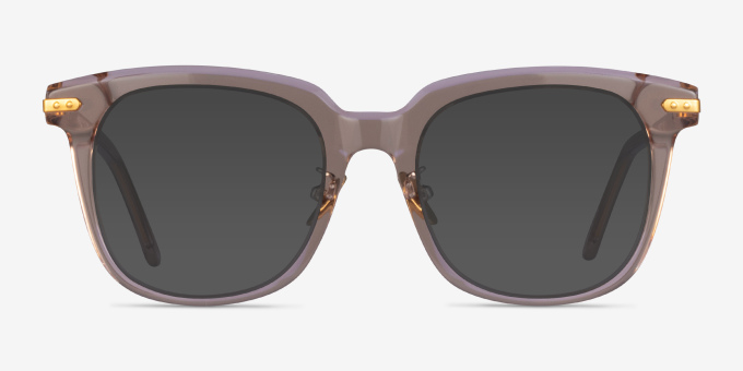 Hadley Champagne Gold AcetateEyeglass Frames from EyeBuyDirect, with Tinted Lenses