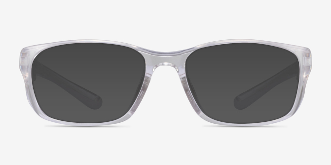 Furnace Clear Gray PlasticEyeglass Frames from EyeBuyDirect, with Tinted Lenses