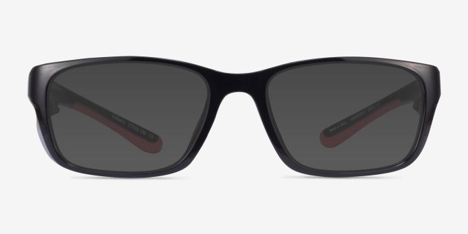 Furnace Black Red PlastiqueMontures de lunettes de vue d'EyeBuyDirect, Avec des Verres Teintés