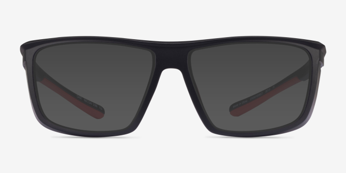 Cast Black Red PlasticEyeglass Frames from EyeBuyDirect, with Tinted Lenses