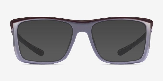 Ignite Dark Red Gray PlasticEyeglass Frames from EyeBuyDirect, with Tinted Lenses