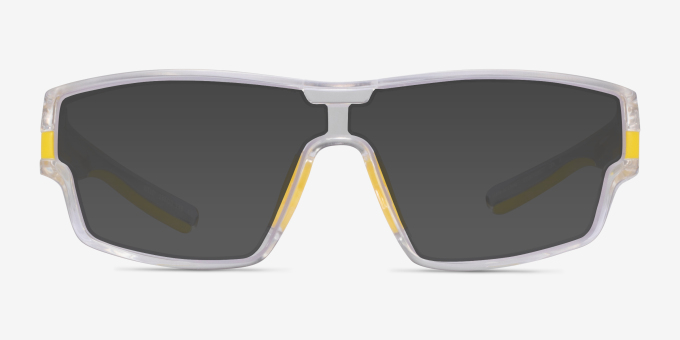 Weld Clear Yellow PlastiqueMontures de lunettes de vue d'EyeBuyDirect, Avec des Verres Teintés