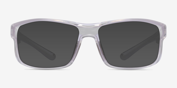 Molten Clear Gray PlasticEyeglass Frames from EyeBuyDirect, with Tinted Lenses
