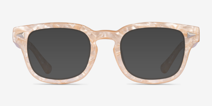 Aglow Champagne AcetateEyeglass Frames from EyeBuyDirect, with Tinted Lenses